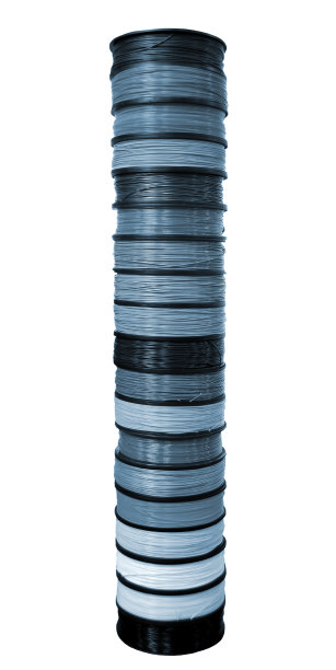 3D打印机特写灯丝线。用于3D打印机的丝线轴。图片下载