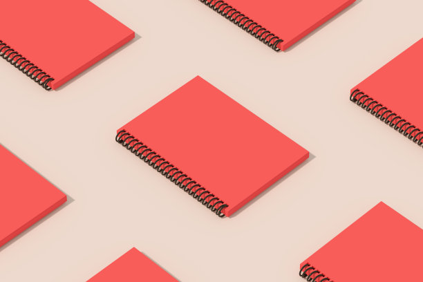 空彩色记事本在柔和的背景图片下载