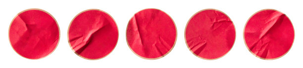 空白红色圆形不干胶纸不干胶标签设置孤立在白色背景上图片下载