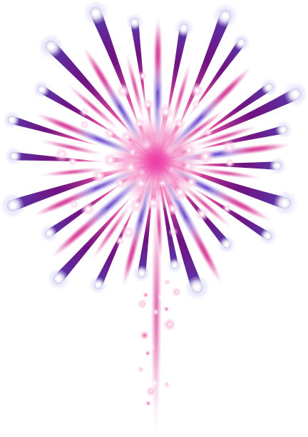 等距紫色烟花组成图片下载