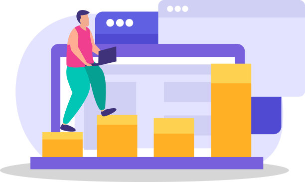 条形图步行构图图片下载