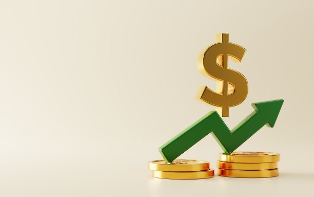 以美元货币与金融图形元素的概念图片下载