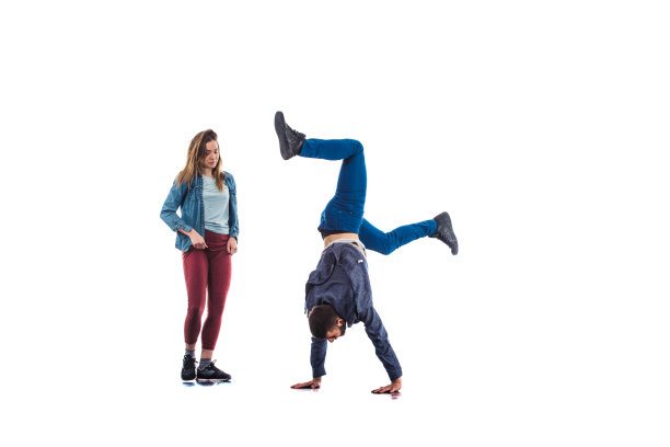 强壮的男人在倒立图片下载