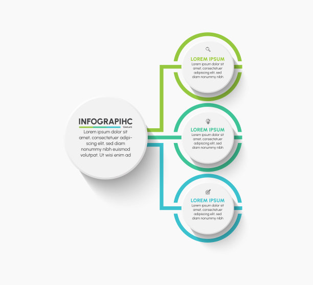 业务数据可视化。时间轴信息图表图标设计的抽象背景模板图片下载