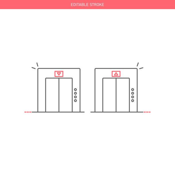 电梯图标矢量设计。图片下载