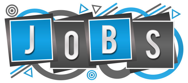 工作蓝灰块设计背景图片下载