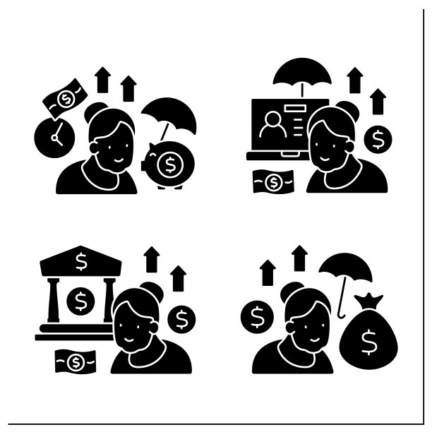 养老基金的字形图标设置图片下载