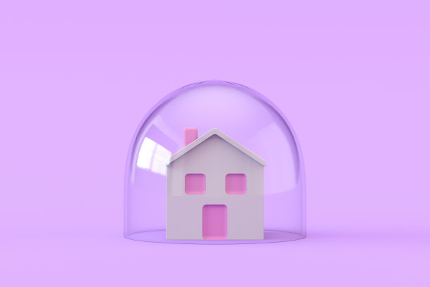 房屋保险抵押保护与玻璃圆顶图片下载