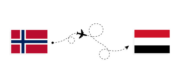 飞行和旅行从挪威到埃及乘客机的旅行概念图片下载
