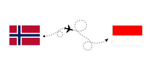 飞行和旅行从挪威到印度尼西亚乘客机的旅行概念图片下载
