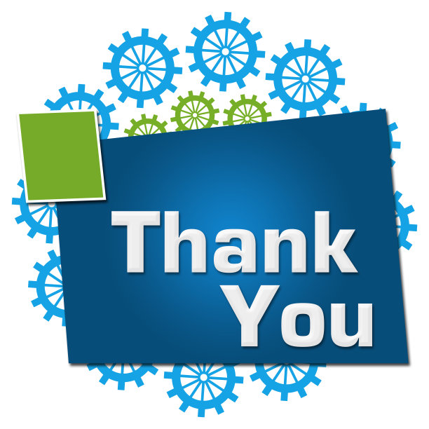 谢谢齿轮，圆形绿色蓝色方块图片下载