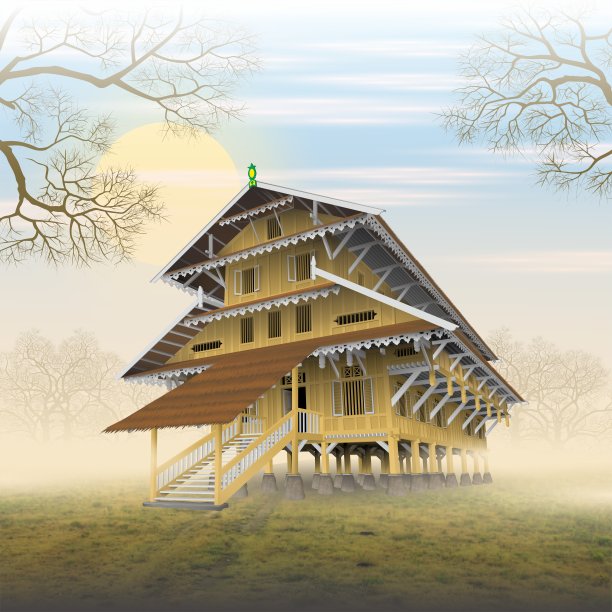 Malige, Butonese传统住宅图片下载