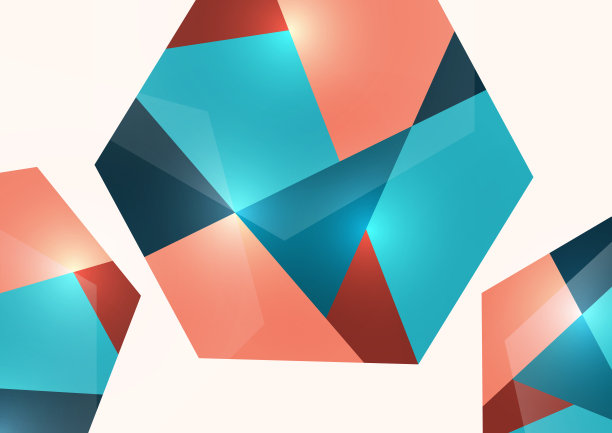 抽象业务模板。宣传册布局，年度报告与现代封面设计，海报，A4传单与彩色六边形，分成部分。向量图片下载