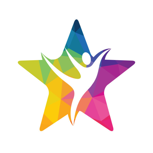 人类明星创意logo设计。社会社区和健身。图片下载