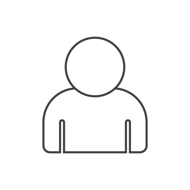 白色背景上的用户细线图标图片下载