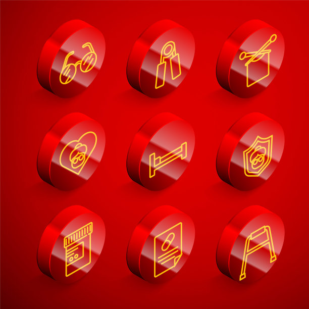 设置线眼镜，运动扩展器，编织，祖母，床，药瓶药丸和医疗处方图标。向量图片下载