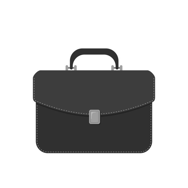 公文包孤立在白色背景上。矢量图图片下载
