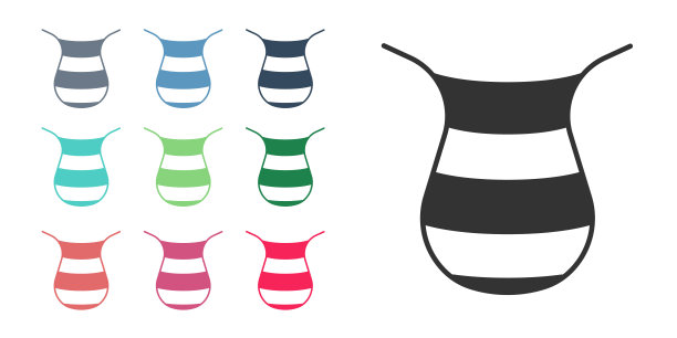 黑色渔网图标孤立在白色背景上。渔具。设置图标丰富多彩。向量图片下载