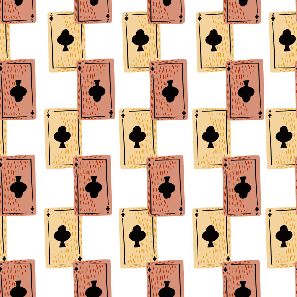 游戏卡牌无缝模式。设计赌博。图片下载