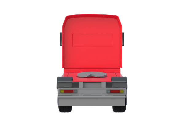 卡车被隔离在白色背景上。三维渲染图片下载