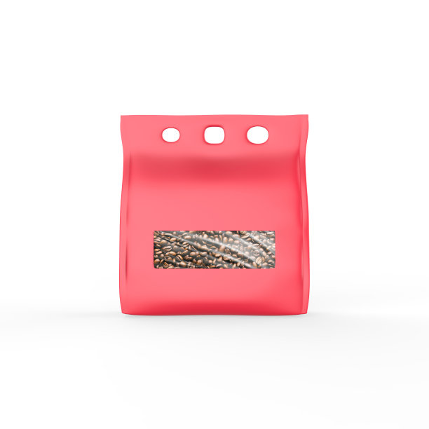 逼真的咖啡袋模型图片下载