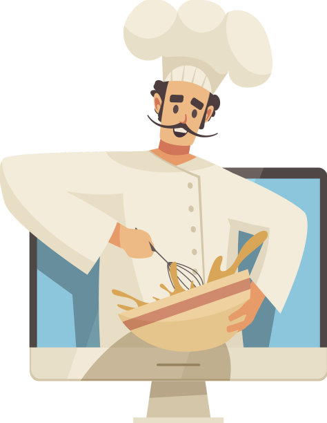 厨师电脑构图图片下载