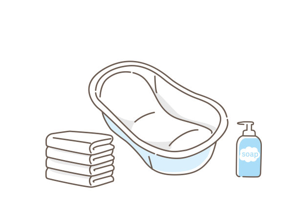 婴儿浴插图图片下载