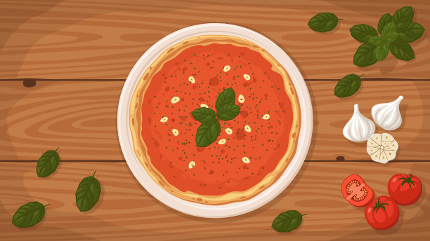 意大利风格的马里纳拉披萨图片下载