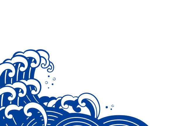 波浪剪贴艺术图片下载