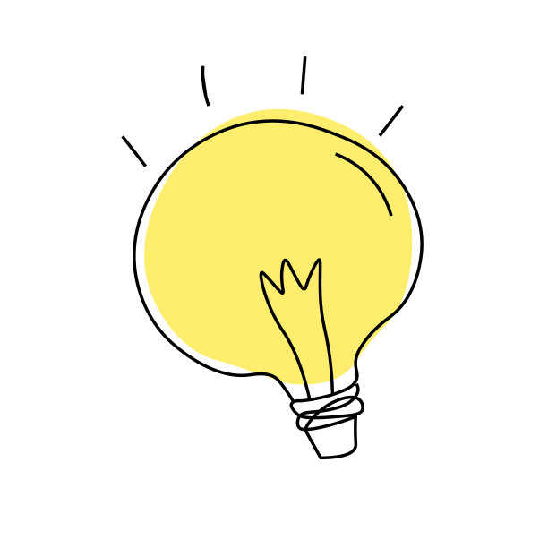 黄色灯泡卡通图片下载