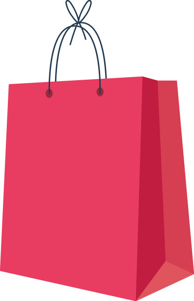 粉红色的购物袋图片下载