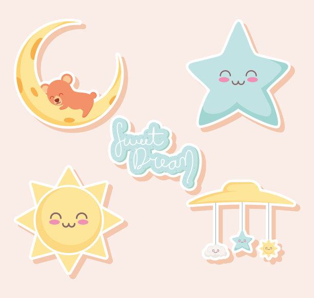 婴儿海报图标集图片下载