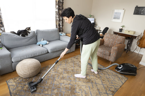女人在打扫房子图片下载