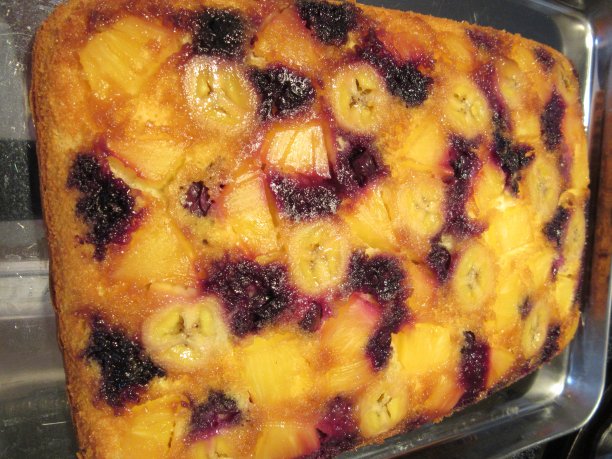 美味的菠萝倒立蛋糕!图片下载