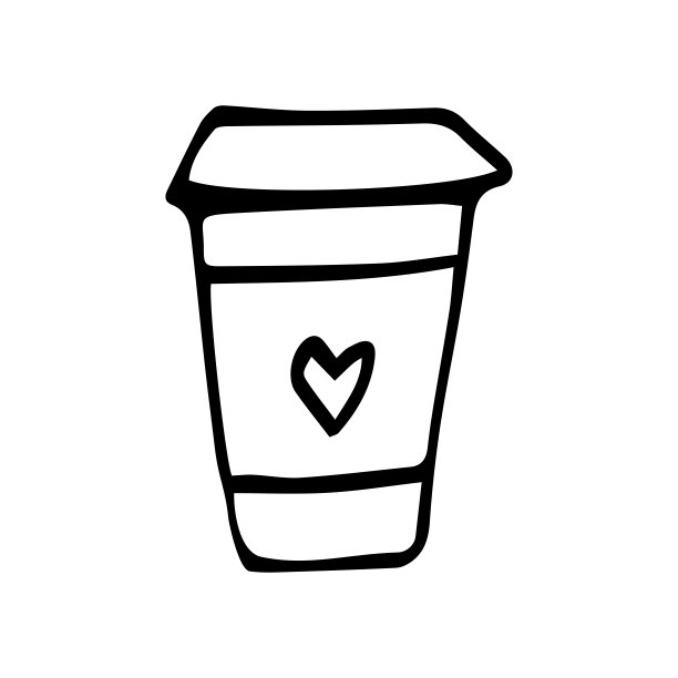 爱马克杯涂鸦套装。图片下载