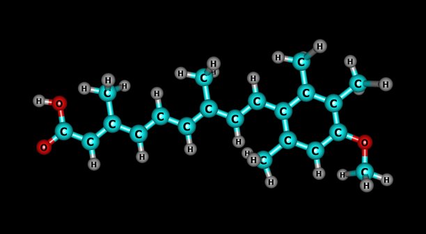 阿维黄素分子结构在黑色上孤立图片下载
