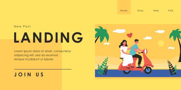 在海边骑摩托车的幸福夫妻图片下载