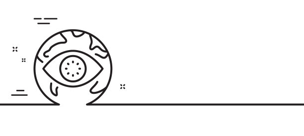 网络攻击线图标网络保护标志图片下载