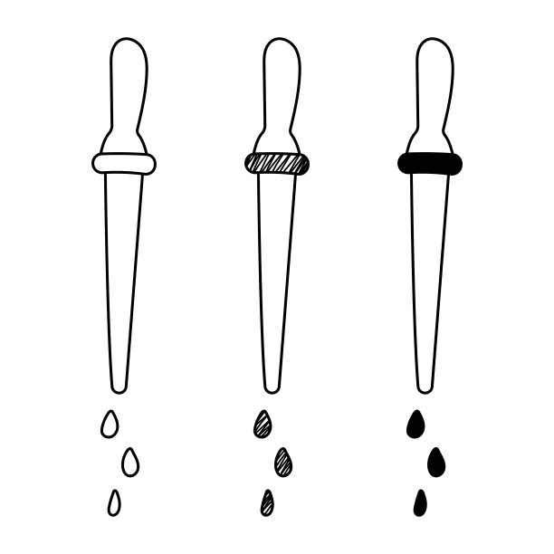 一组手绘矢量移液器在涂鸦卡通风格。国家科学天图片下载