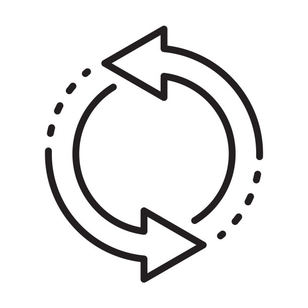 替换图标矢量双反向箭头交换平面设计，标志，网站，社交媒体，移动应用程序，UI插图线性符号。图片下载