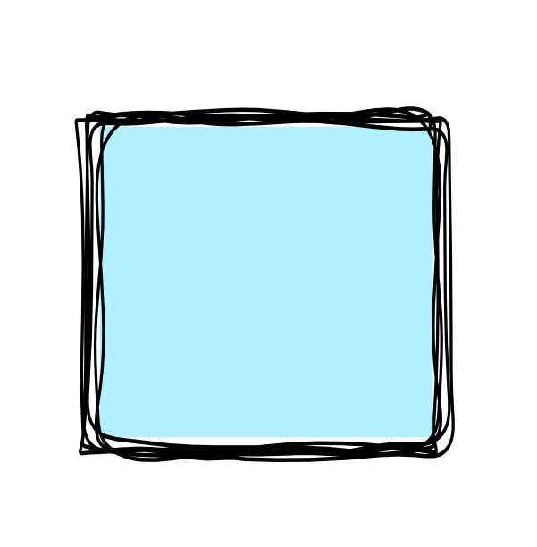 以白色为背景，以抽象的彩色正方形为线描图片下载