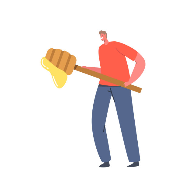 有机天然食品，小男人抱着巨大的北斗七星与油菜籽油菜籽蜂蜜。养蜂人提取蜂产品图片下载