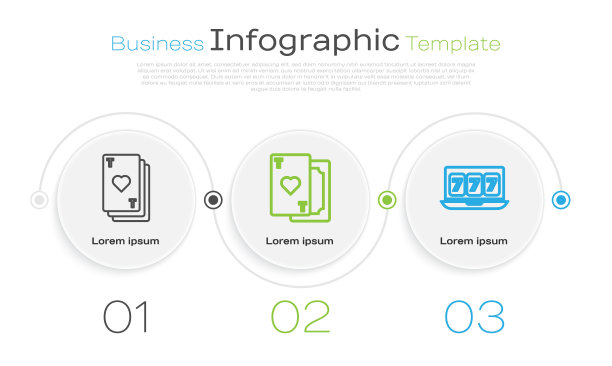 打红心牌，打红心牌和在线老虎机幸运7头奖。业务信息模板。向量图片下载