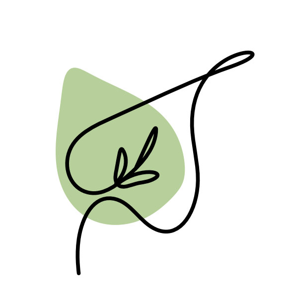 在白色的背景上以抽象的颜色作为线条绘制叶子图片下载