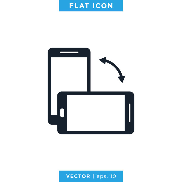 智能手机图标矢量库存插图设计模板。图片下载