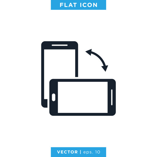 智能手机图标矢量库存插图设计模板。图片下载