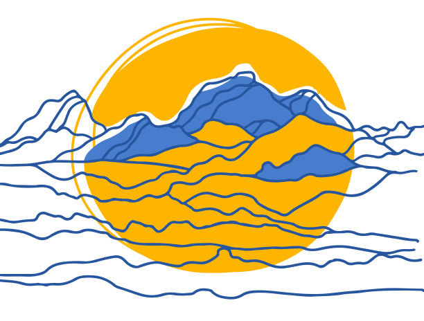 黎明山涂鸦在复古风格图片下载