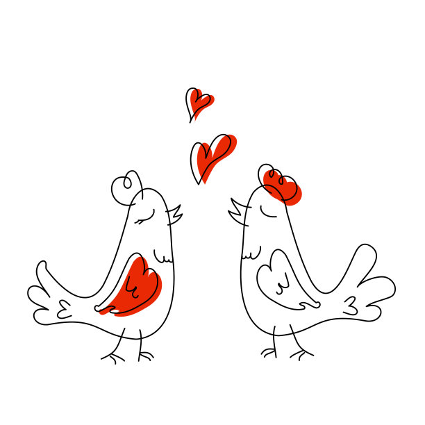 情人节的礼物是两只爱鸟图片下载