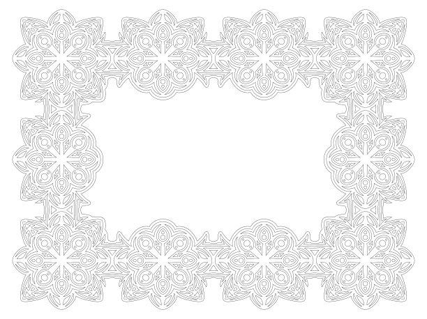 线条艺术的彩色书与矩形框架图片下载