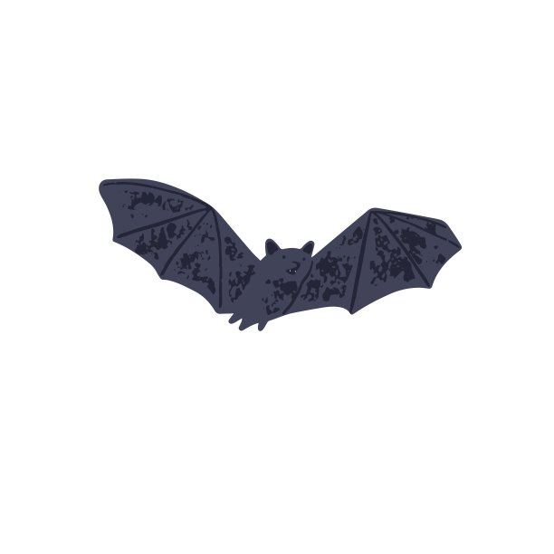 黑色的蝙蝠飞。诡异可爱的吸血鬼张开翅膀飞翔。恐怖的万圣节飞行角色。平坦的矢量插图夜间怪物孤立在白色背景图片下载